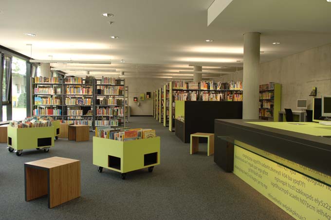 Innenansicht der Stadtteilbibliothek Münster